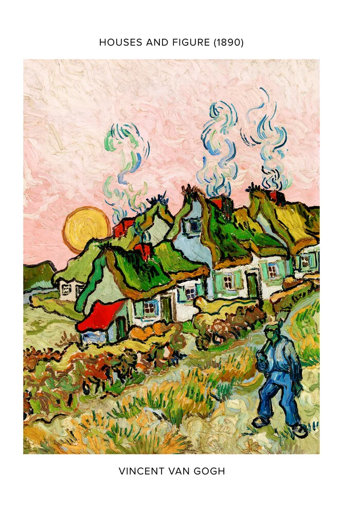 Vincent Van Gogh: Casas y figura - exposición poster - Fotografía artística de Art Classics