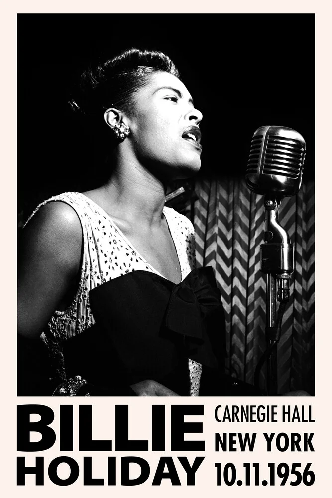 Billie Holiday en el Carnegie Hall - Fotografía artística de Vintage Collection