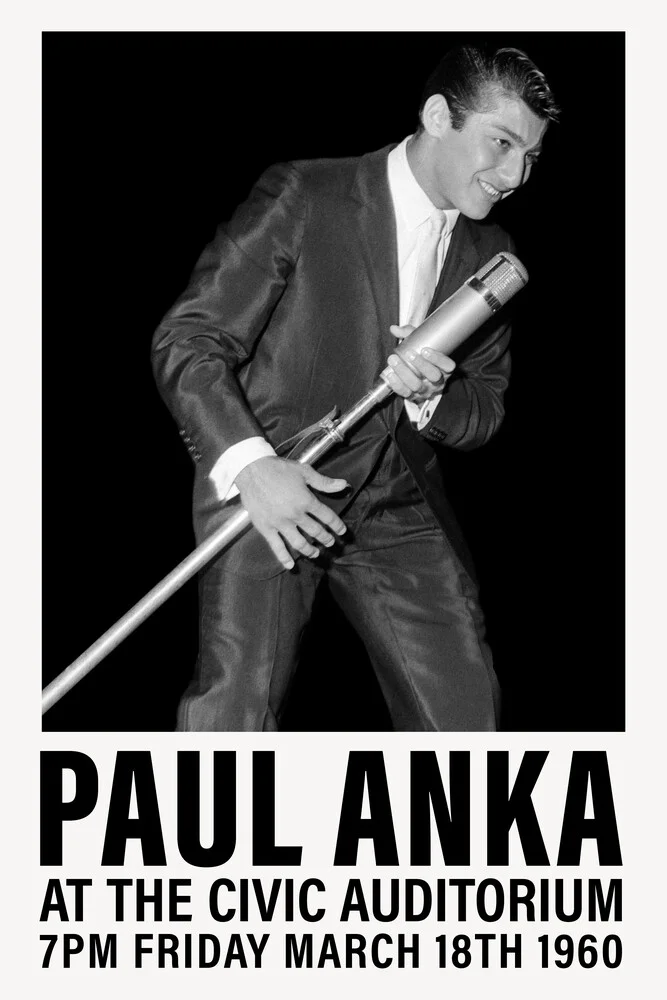Paul Anka - Fotografía artística de Vintage Collection