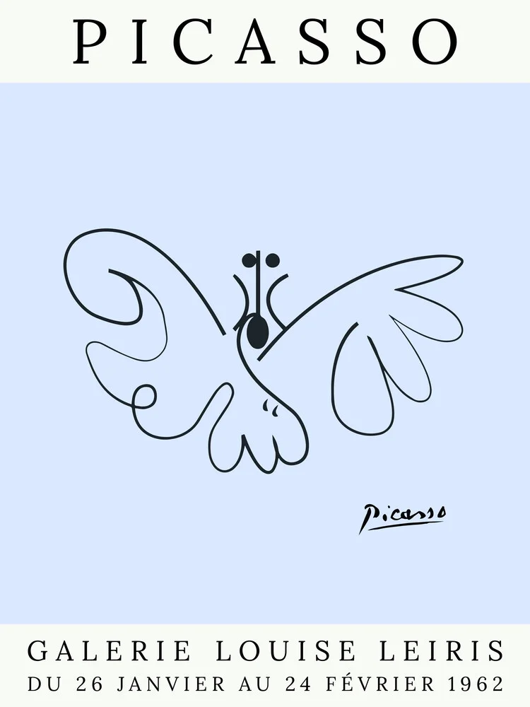 Picasso Butterfly – azul - Fotografía artística de Art Classics