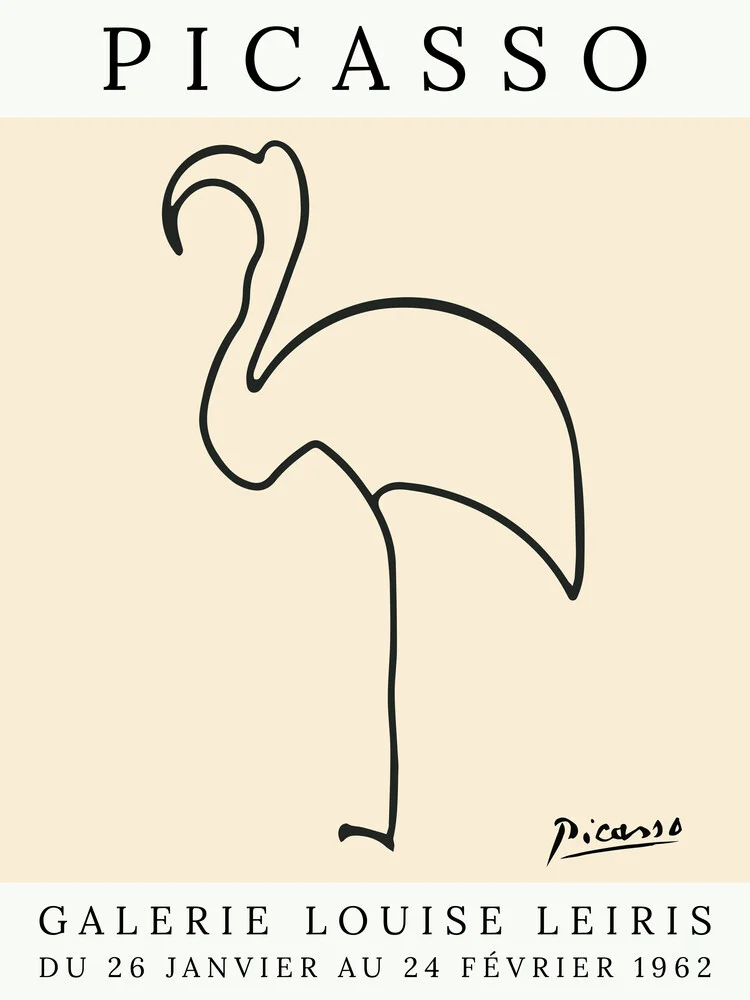 Picasso Flamingo – beige - Fotografía artística de Art Classics