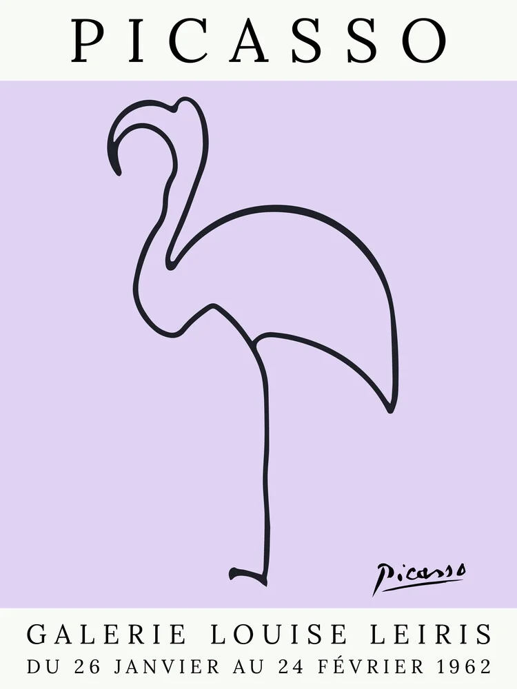 Picasso Flamingo – violeta - Fotografía artística de Art Classics