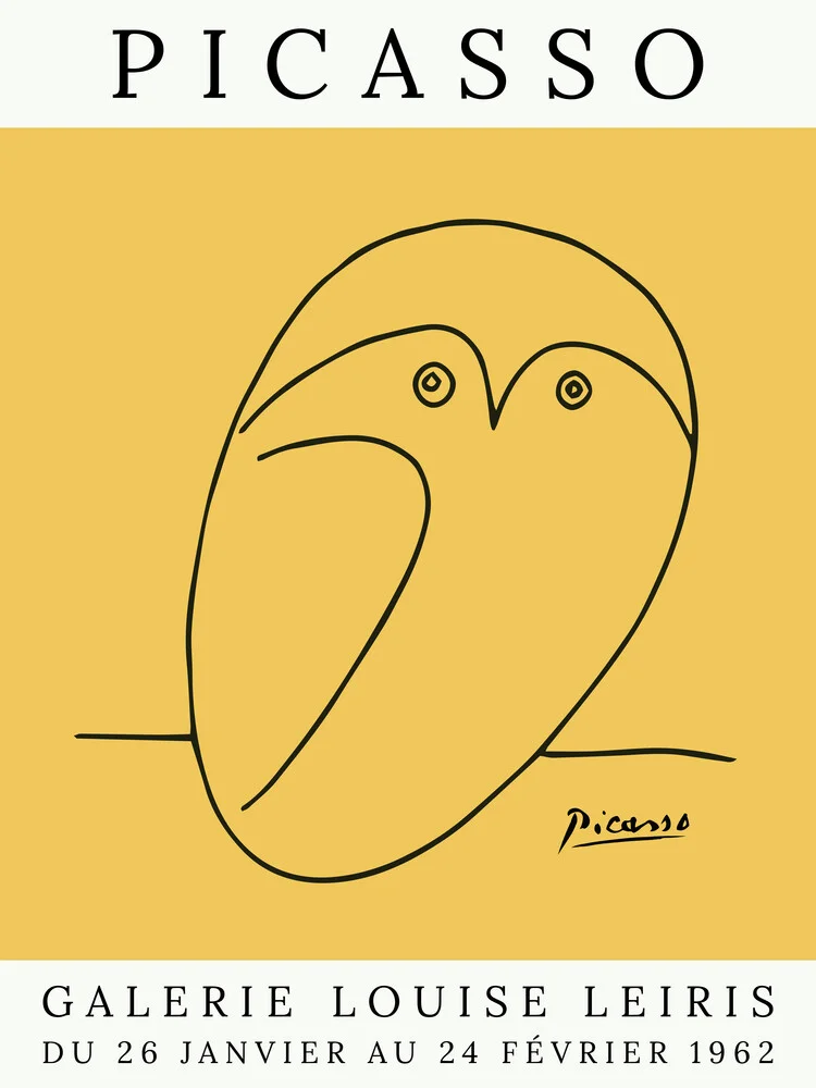 Búho Picasso – amarillo - Fotografía artística de Art Classics