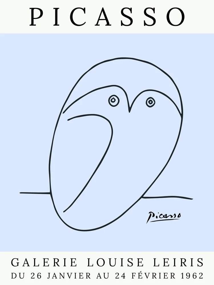 Búho Picasso – azul - Fotografía artística de Art Classics