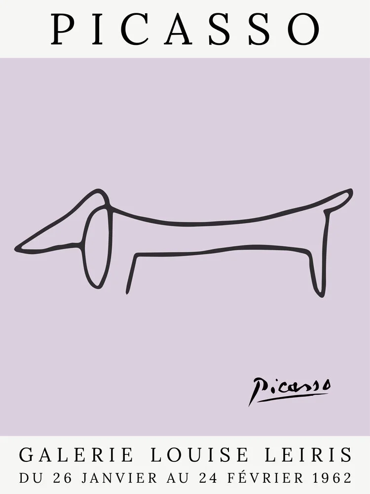 Perro Picasso – morado - Fotografía artística de Art Classics