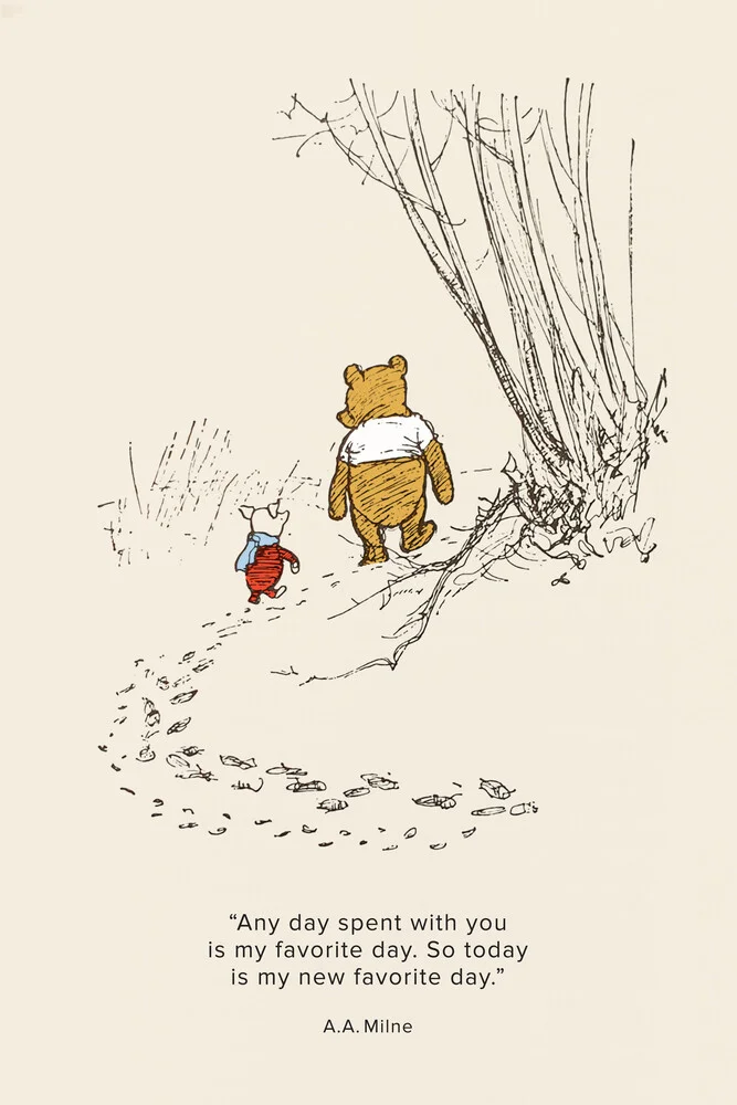 Winnie-the-Pooh: Mi nuevo día favorito - Fotografía artística de Vintage Collection