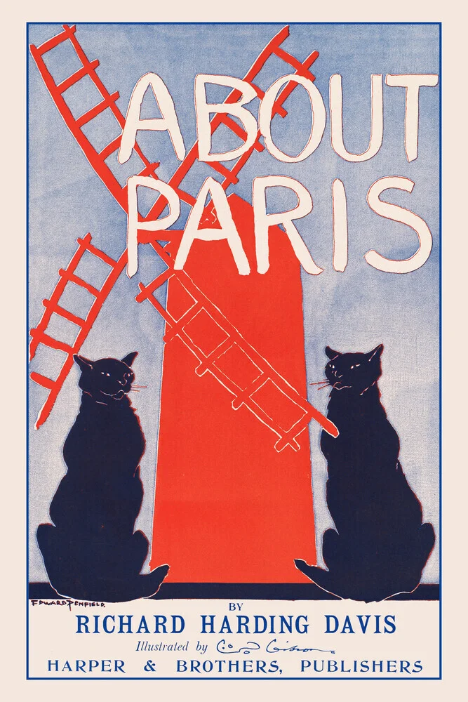 Edward Penfield: Acerca de París - Fotografía artística de Vintage Collection