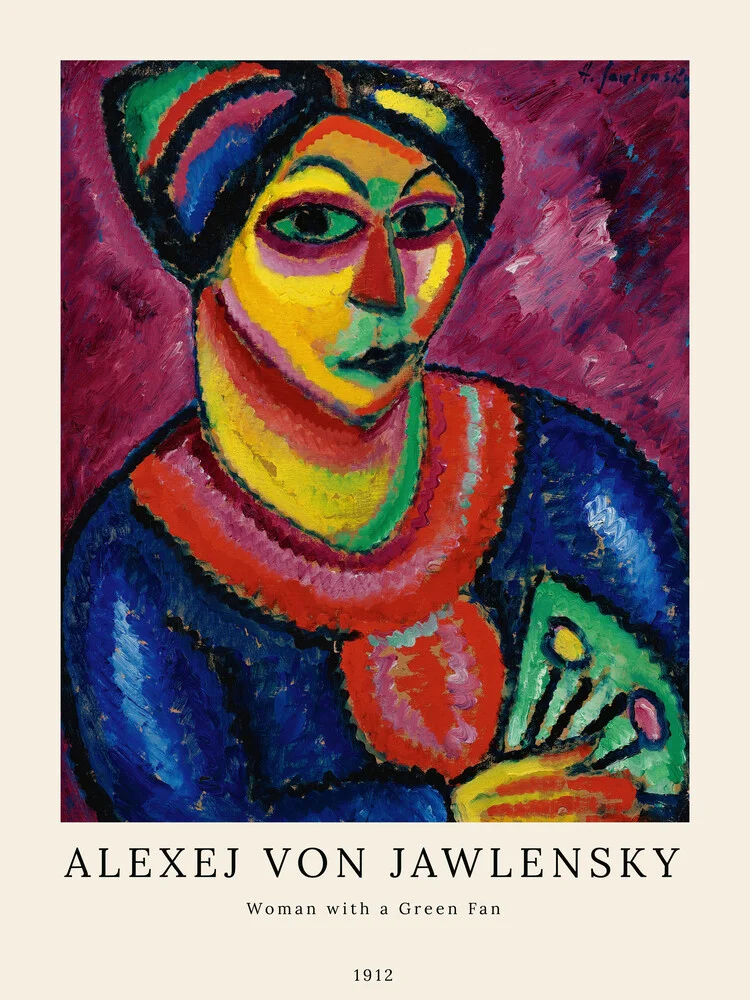 Alexej von Jawlensky: Mujer con un abanico verde - Fotografía artística de Art Classics