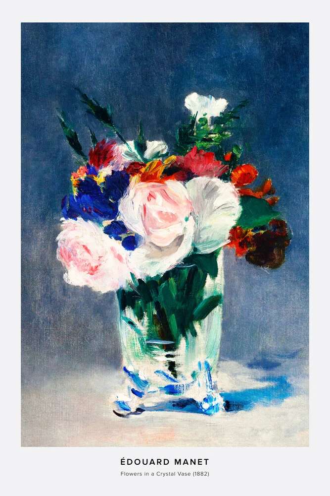 Edouard Manet - Flores en un jarrón de cristal - Fotografía artística de Art Classics