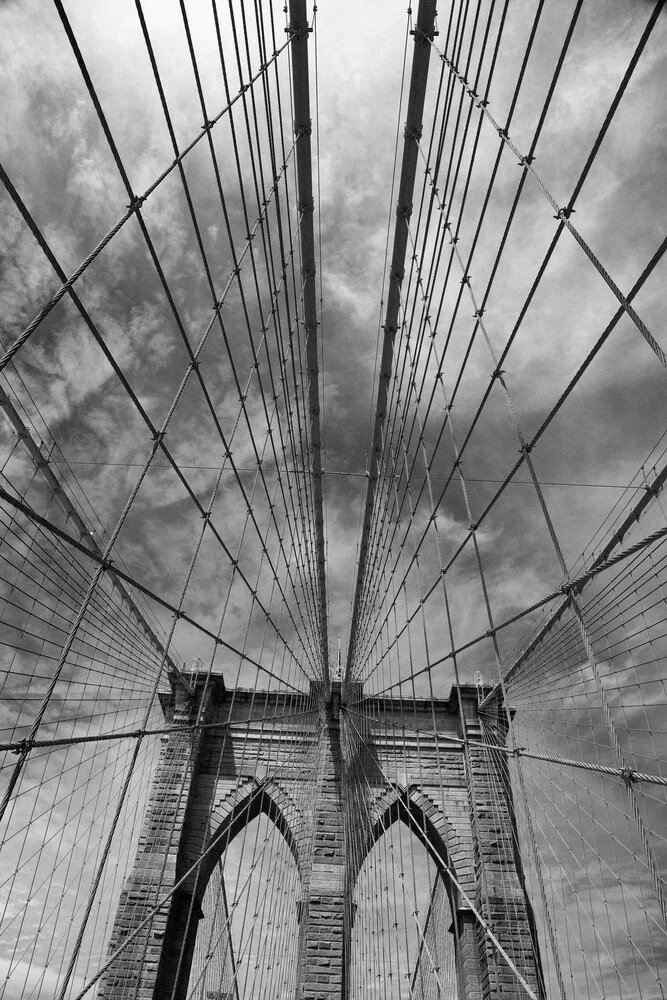 Puente de Brooklyn Drahtnetz - fotografía de Holger Ostwald