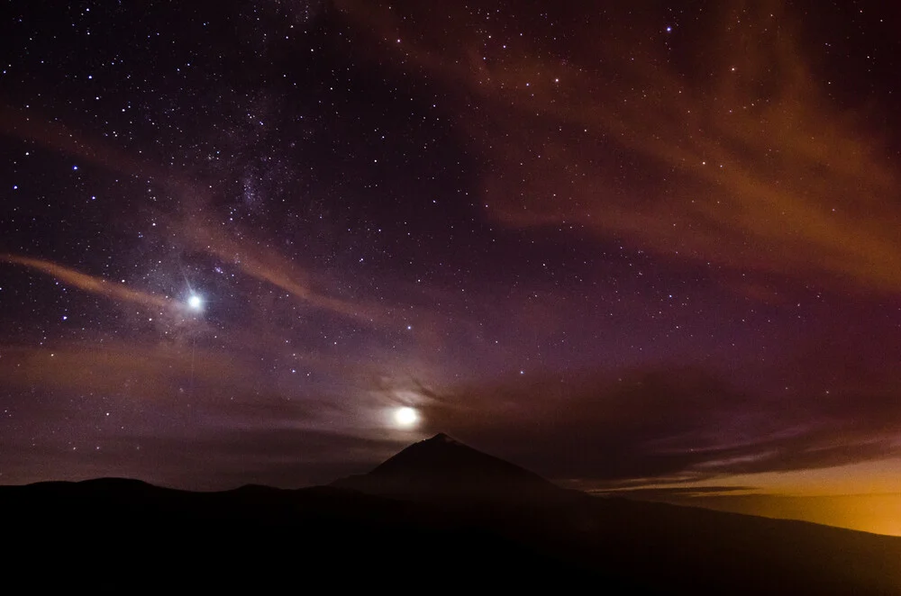 Sonnenuntergang und Sterne auf Teneriffa - fotokunst de Marco Entchev