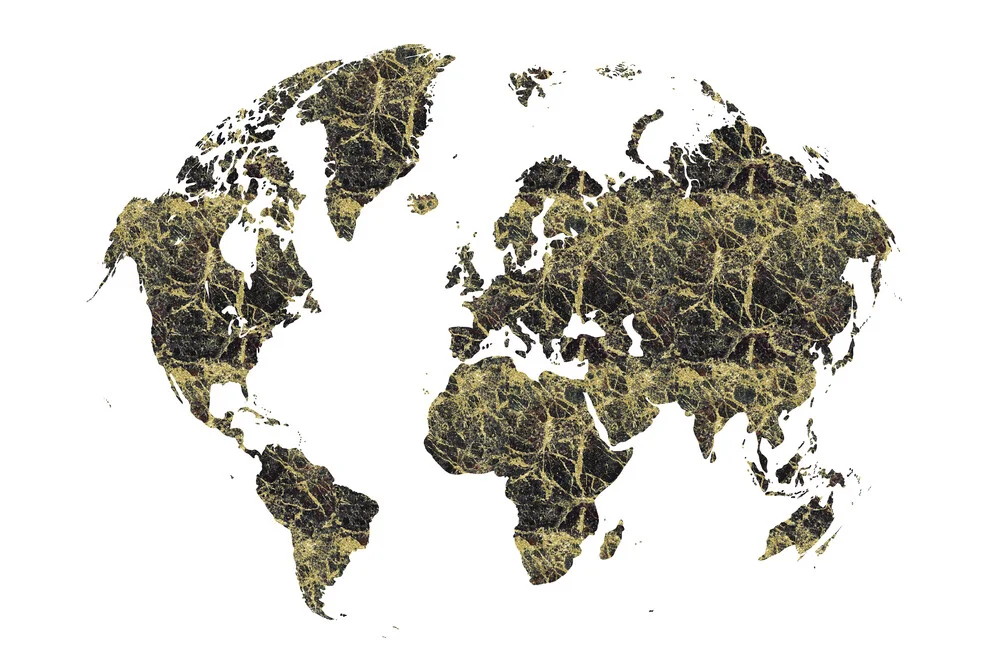 World Map Marble - Fotografía artística de Melanie Viola