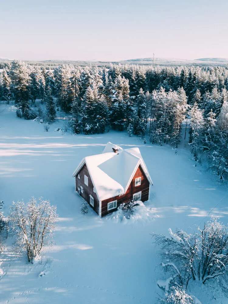 Casa solitaria en Laponia - Fotografía artística de Sebastian 'zeppaio' Scheichl