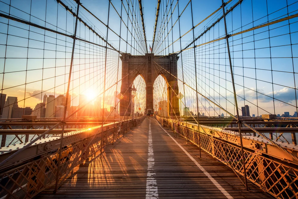 Puente de Brooklyn en la ciudad de Nueva York - fotografía de Jan Becke