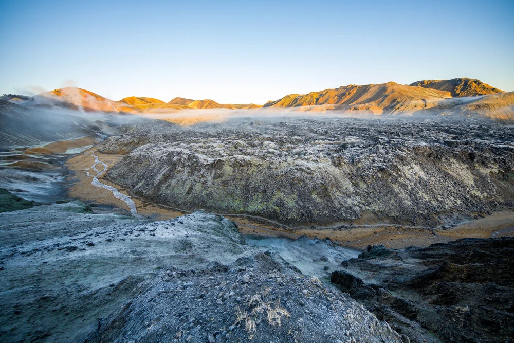 Vista sobre el campo de lava de Landmannalaugar - Fotografía artística de Franz Sussbauer