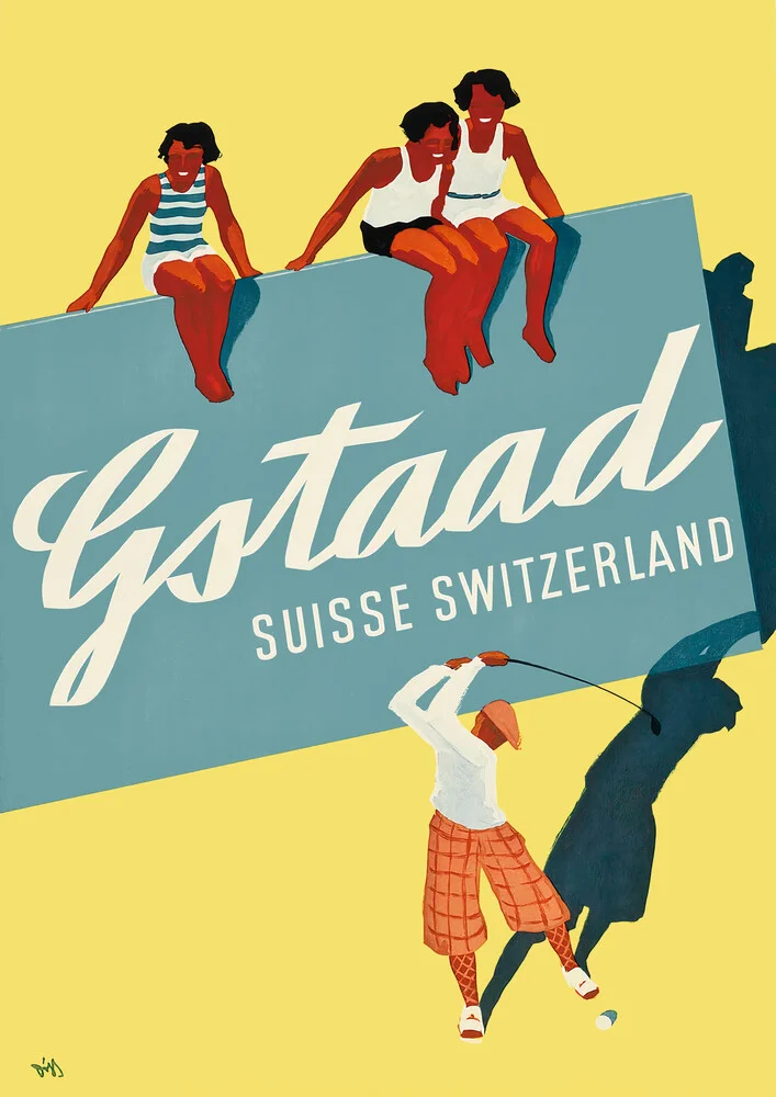 Gstaad - Suisse Suiza - Fotografía artística de Vintage Collection