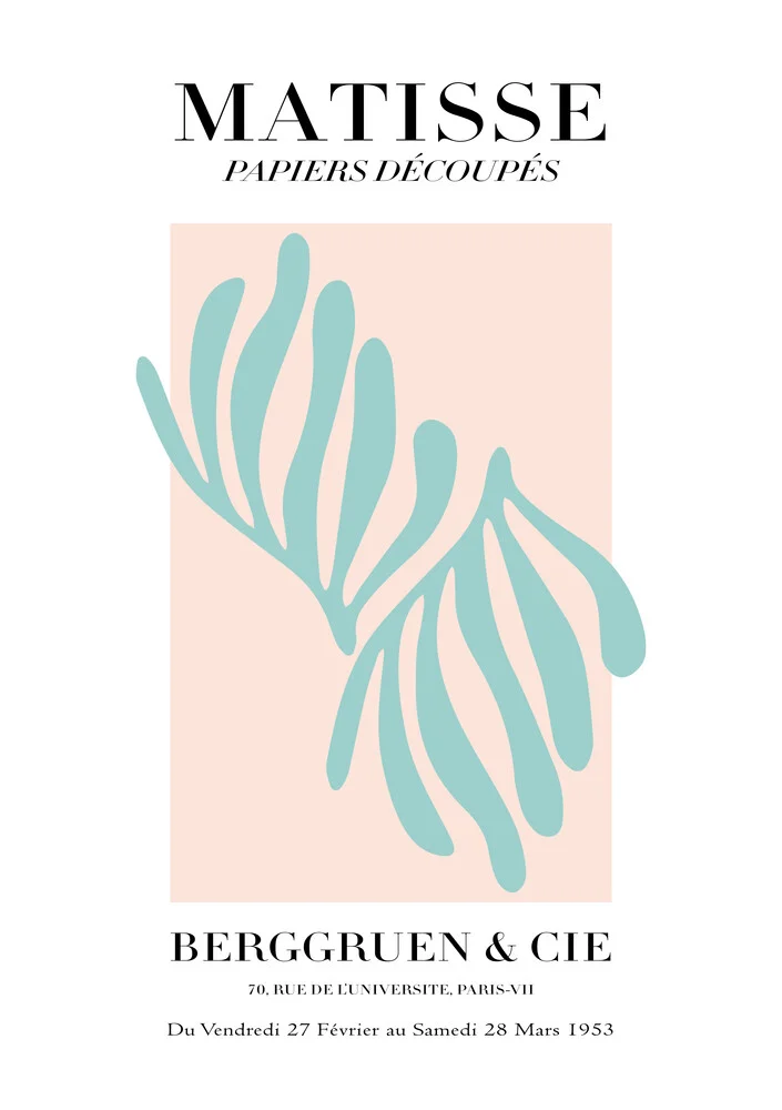 Matisse - diseño botánico rosa / verde - Fotografía artística de Art Classics