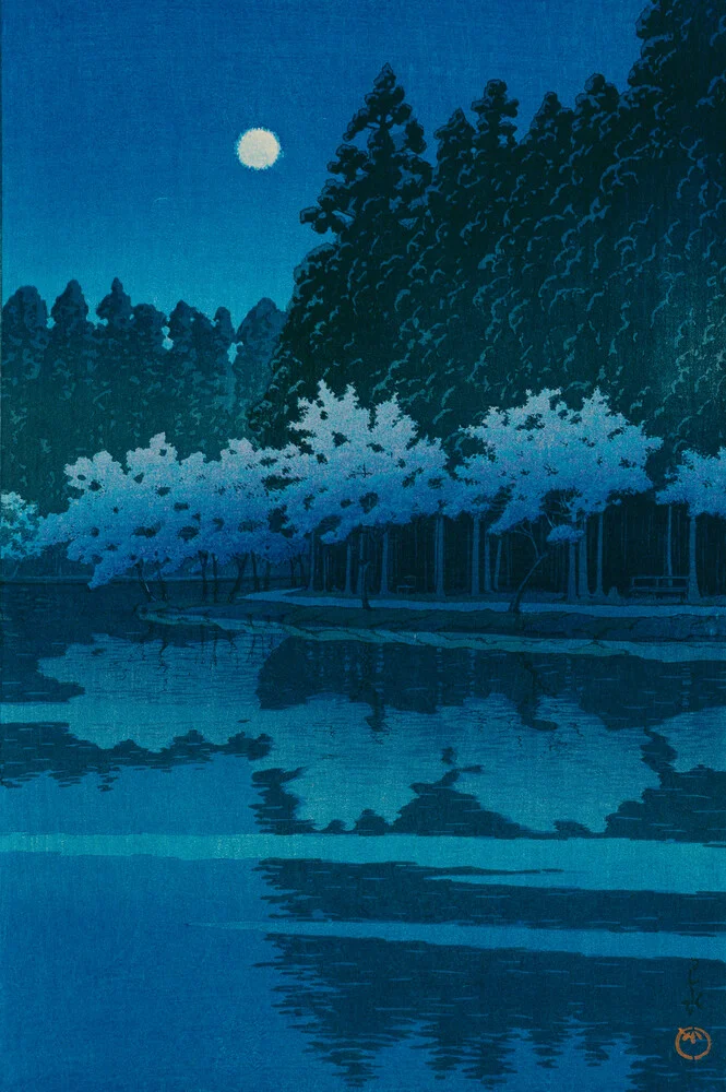 Winter Moon, Toyamagahara de Hasui Kawase - Fotografía artística de Japanese Vintage Art