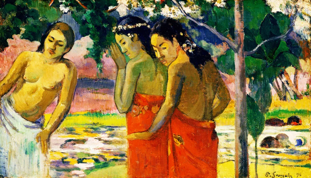 Tres mujeres tahitianas de Paul Gauguin - Fotografía artística de Art Classics