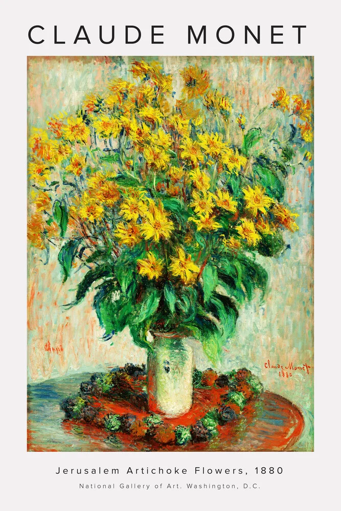 Claude Monet - Flores de alcachofa de Jerusalén - Fotografía artística de Art Classics