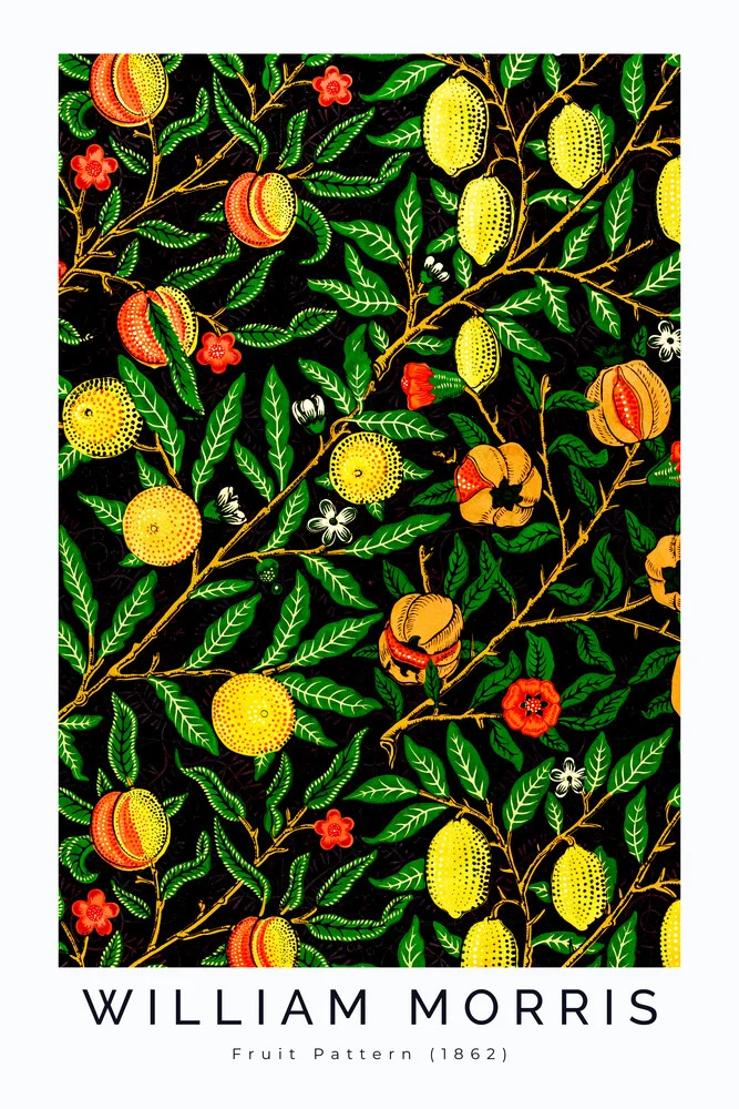 Patrón de frutas 1862 II de William Morris - Fotografía artística de Art Classics