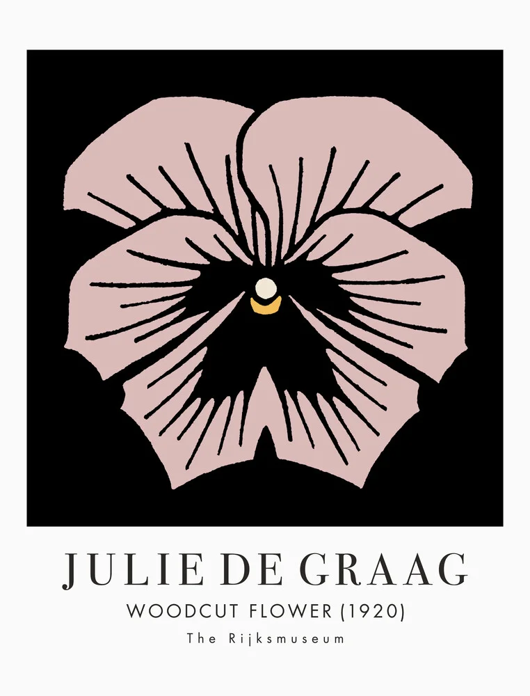 Flor grabada en madera por Julie de Graag - Fotografía artística de Art Classics