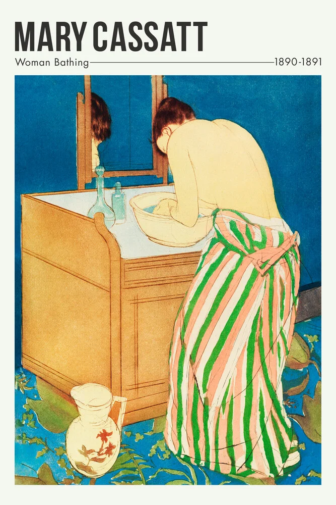 Mujer bañándose de Mary Cassatt - Fotografía artística de Art Classics