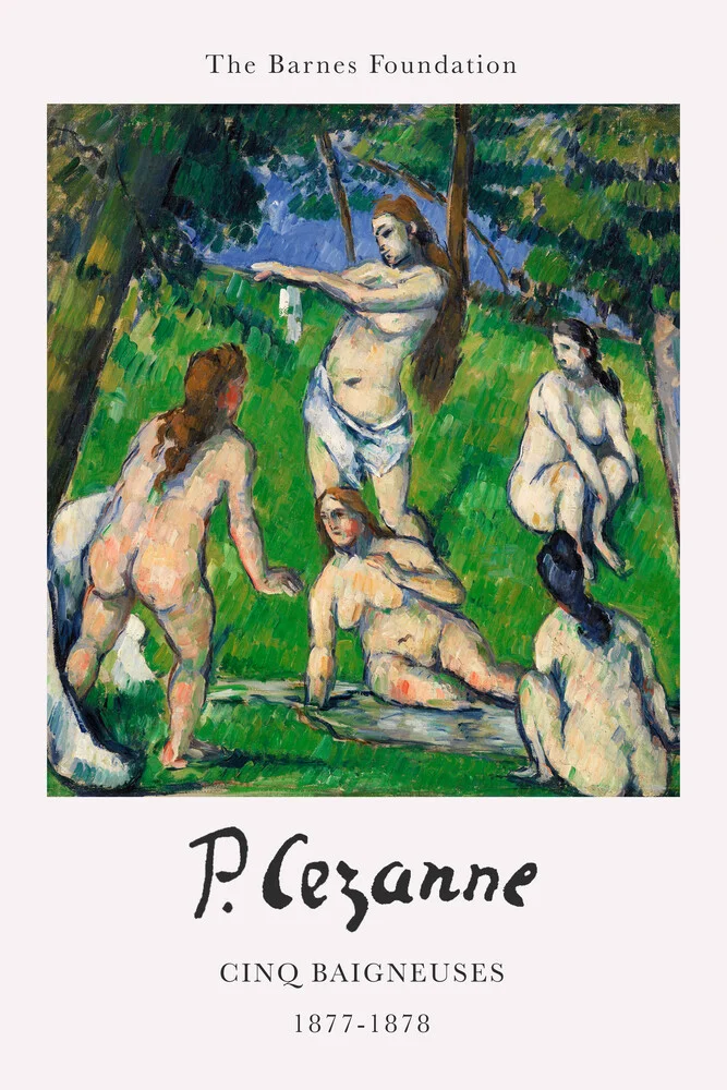 Paul Cézanne: Cinco bañistas (Cinq baigneuses), 1877–1878 - Fotografía artística de Art Classics