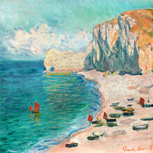 Clásicos del arte, Claude Monet: La playa y la Falaise d'Amont (Francia, Europa)
