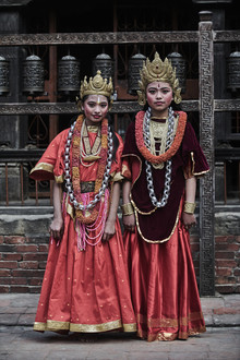 Jan Møller Hansen, niñas Newari de Nepal (Nepal, Asia)