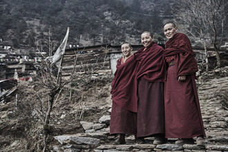 Jan Møller Hansen, monjas tibetanas - Nepal, Asia)
