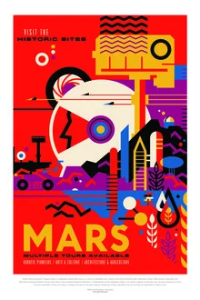 Marte, visita los sitios históricos - Fotografía artística de Nasa Visions