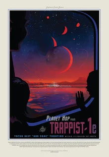 Planet Hop de Trappist-1e, Best Hab Zone Vacation - Fotografía artística de Nasa Visions
