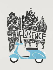 Fox y Velvet, paisaje urbano de Florencia (Reino Unido, Europa)
