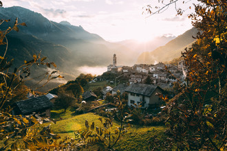 Sebastian 'zeppaio' Scheichl, romántico pueblo de montaña suizo (Suiza, Europa)