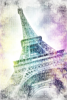 Melanie Viola, PARIS Acuarela Torre Eiffel (Francia, Europa)