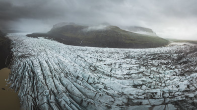 Roman Huber, lengua de glaciar en Islandia