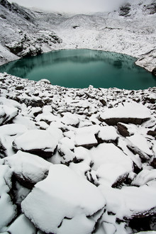 Peter Wey, lago de montaña Wildsee en invierno