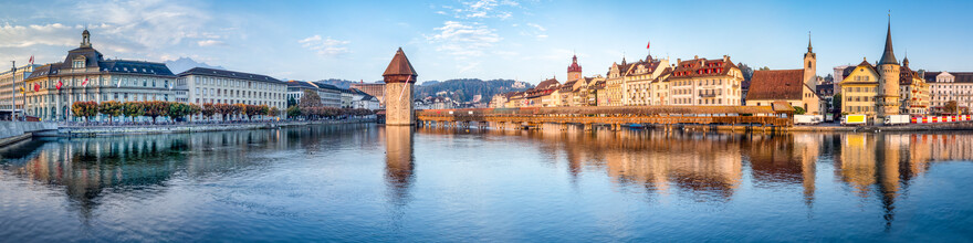 Jan Becke, Lucerne Old Town Panorama (Suiza, Europa)