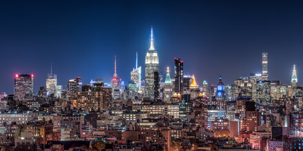 Jan Becke, horizonte de la ciudad de Nueva York de noche (Estados Unidos, América del Norte)