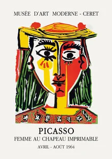 Picasso - FEMME AU CHAPEAU IMPRIMABLE - Fotografía artística de Art Classics
