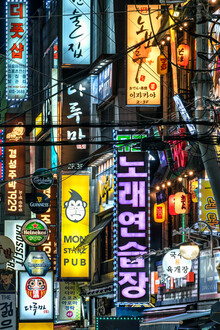 Jan Becke, coloridos letreros de neón en Seúl