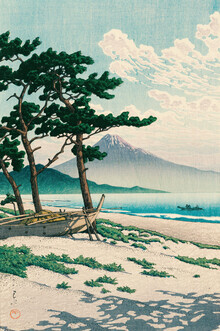 Arte vintage japonés, lago Toya en Hokkaido por Hasui Kawase (Japón, Asia)