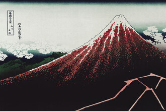 Arte vintage japonés, Sanka Hakuu de Katsushika Hokusai (Japón, Asia)