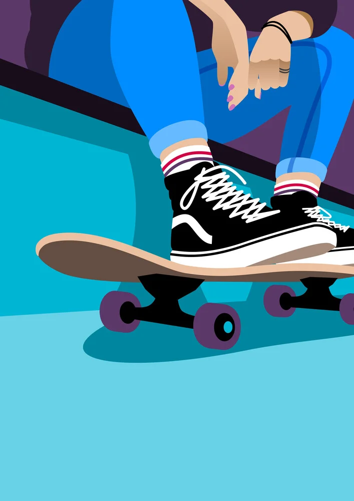 Skater Girl prend une pause - Photographie fineart par Pia Kolle