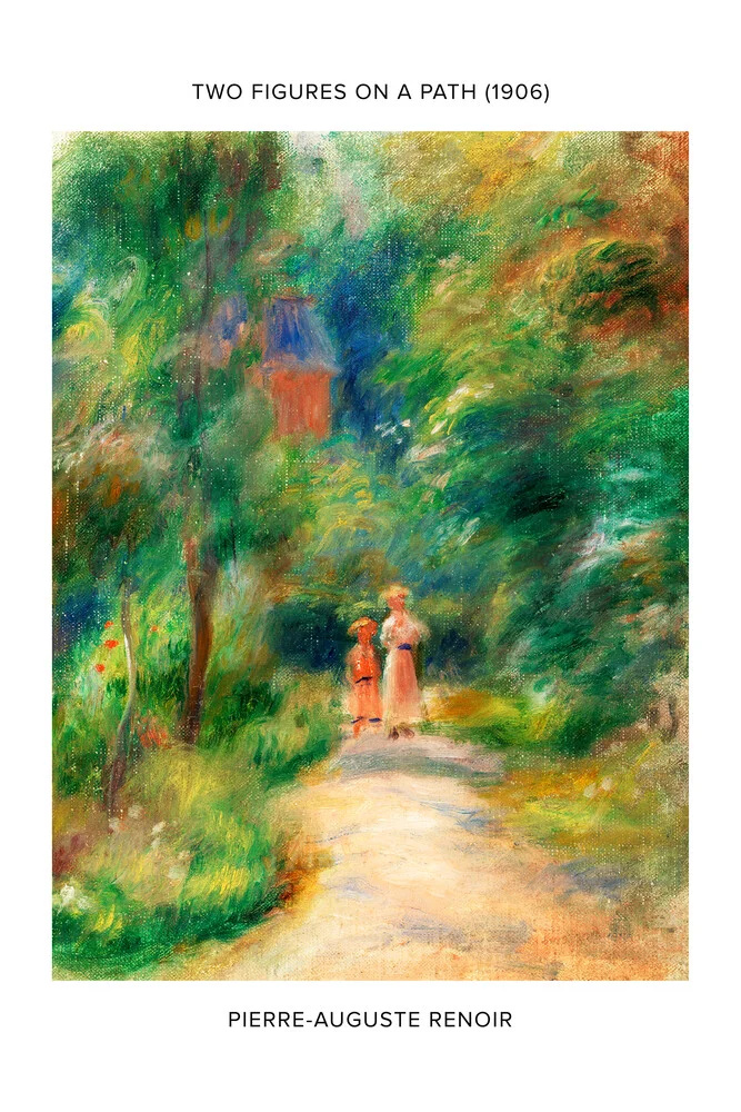 Pierre-Auguste Renoir : Deux figures dans un sentier - expo. poster - Photographie fineart par Art Classics