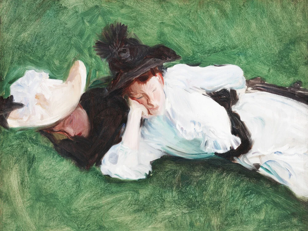 John Singer Sargent: Deux filles sur une pelouse - Photographie fineart par Art Classics