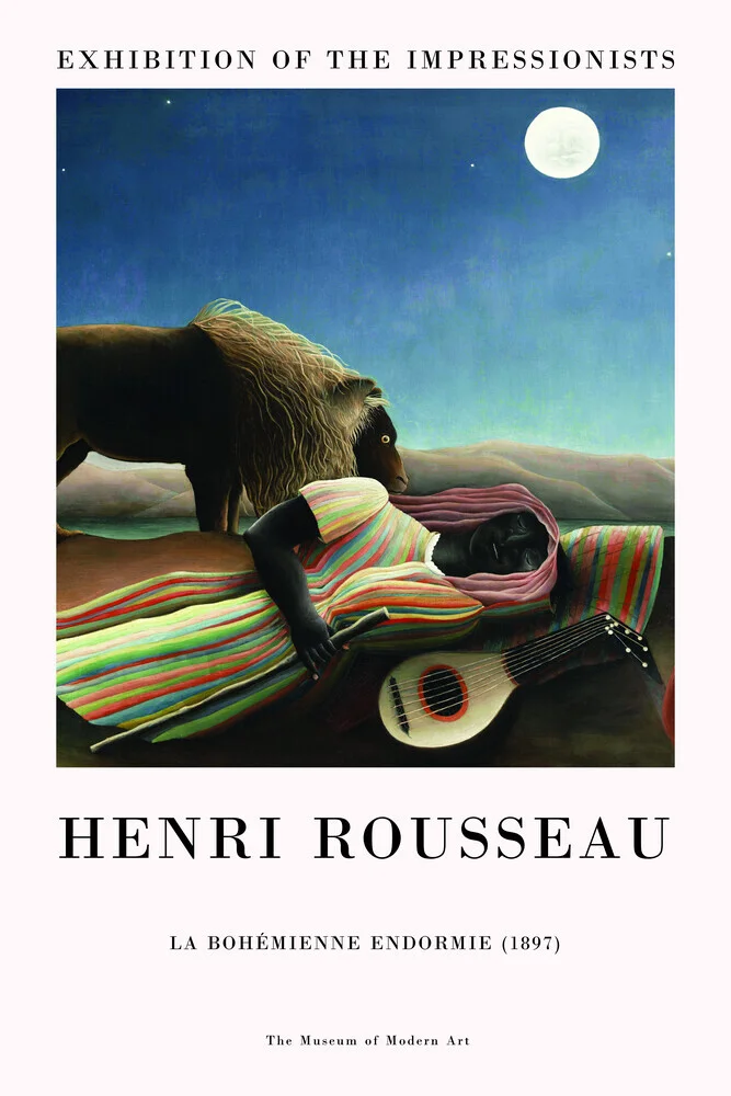Henri Rousseau : La Bohémienne endormie - exposition poster - Photographie fineart par Art Classics