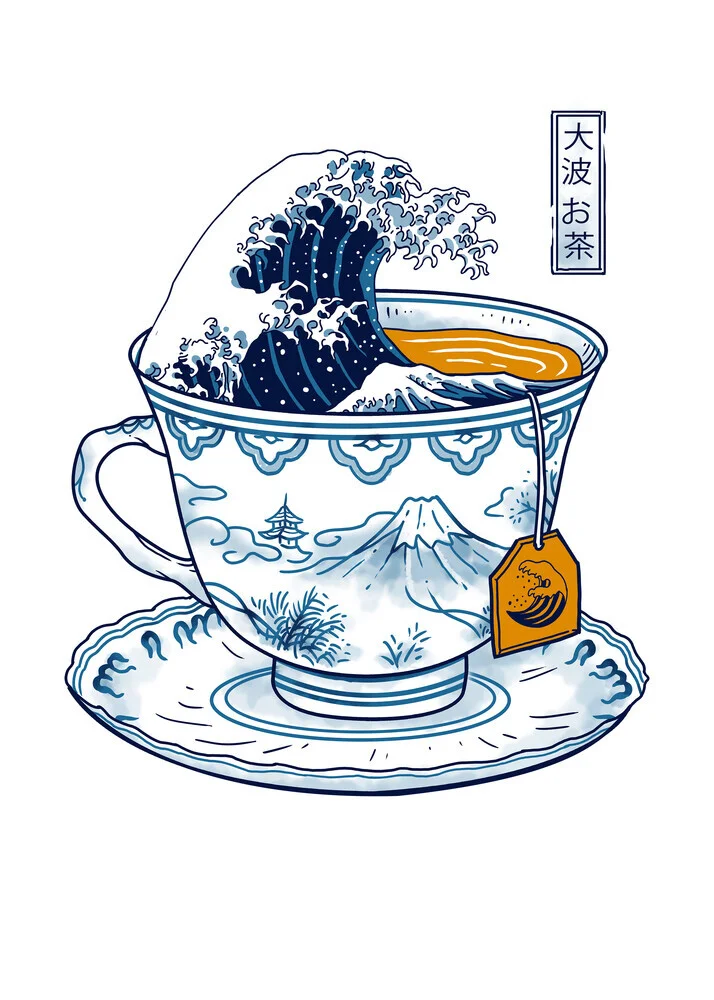 Le grand thé de Kanagawa - fotokunst von Vincent Trinidad Art