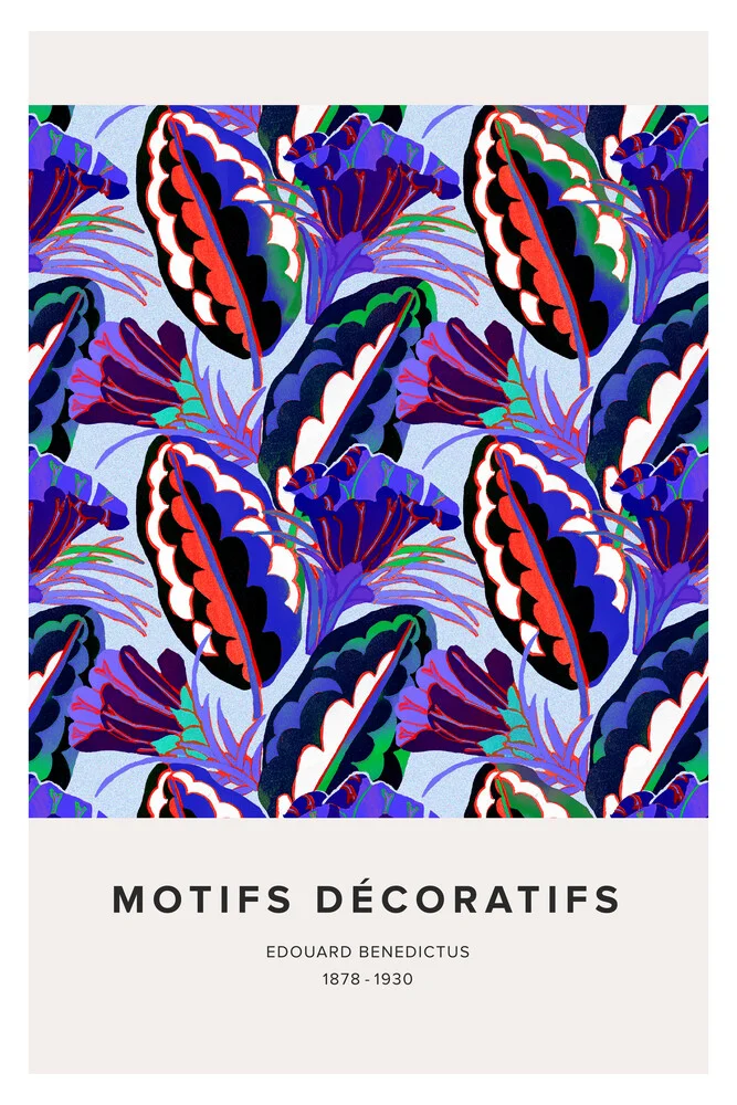 Édouard Bénédictus: Art Deco motif floral variation 4 - Fineart photography par Art Classics